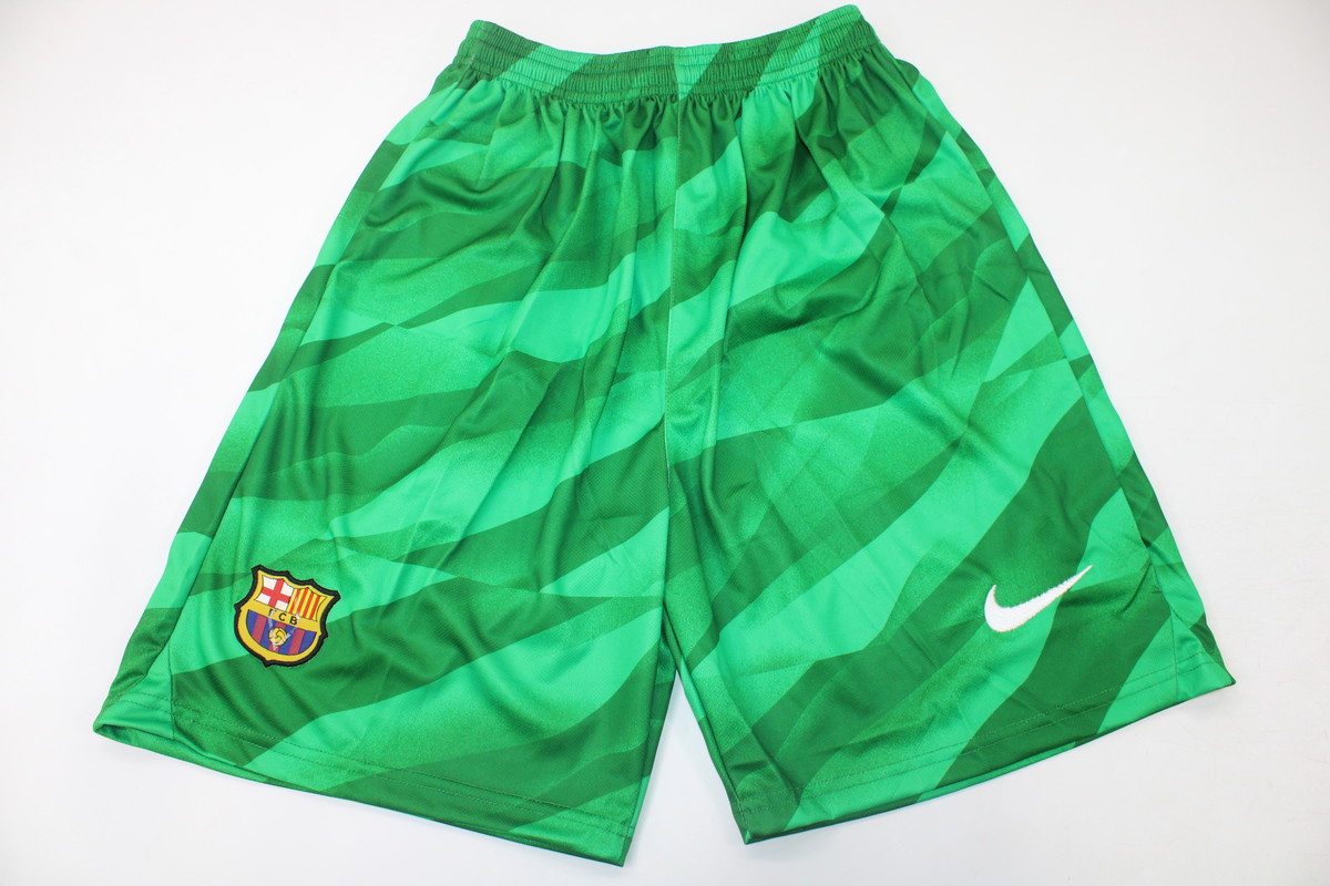 AAA Quality Barcelona 23/24 GK Green Soccer Shorts